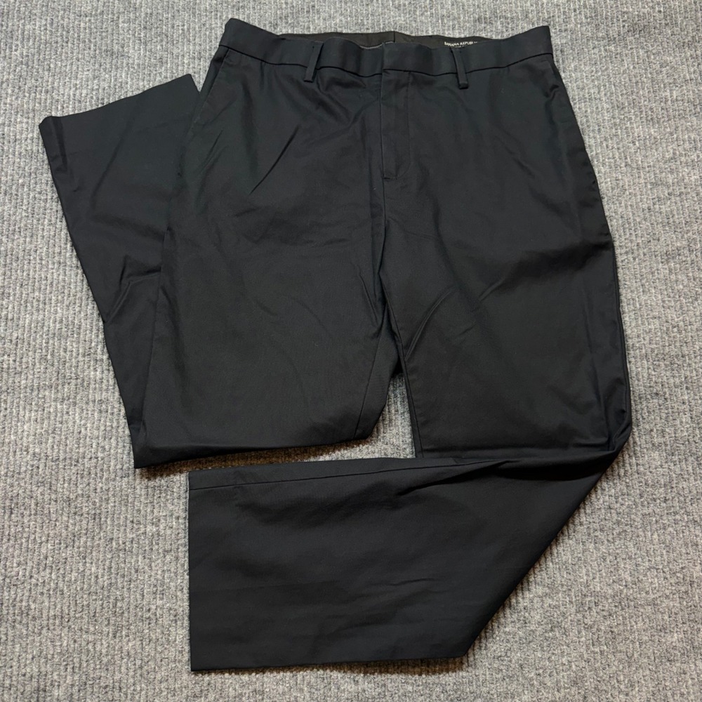 Banana Republic Slim Fit Chino Pants Mens 33x30 Black Cotton Stretch Casual